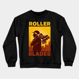 Vintage Rollerblades Gift Roller Skating Crewneck Sweatshirt